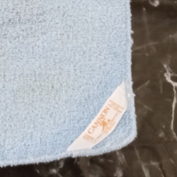 Cannon Vintage Wash Cloth Terry Blue Purple Green Floral Washcloth - Picture 7 of 8